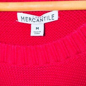 J. Crew Vibrant Red Crew Neck Sweater